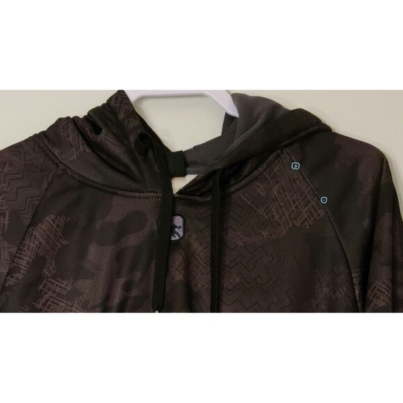 And1 Mens Camo Hoodie 2XL Brown Long Sleeve Kangaroo Pocket Pullover Sweatshirt - Picture 10 of 10